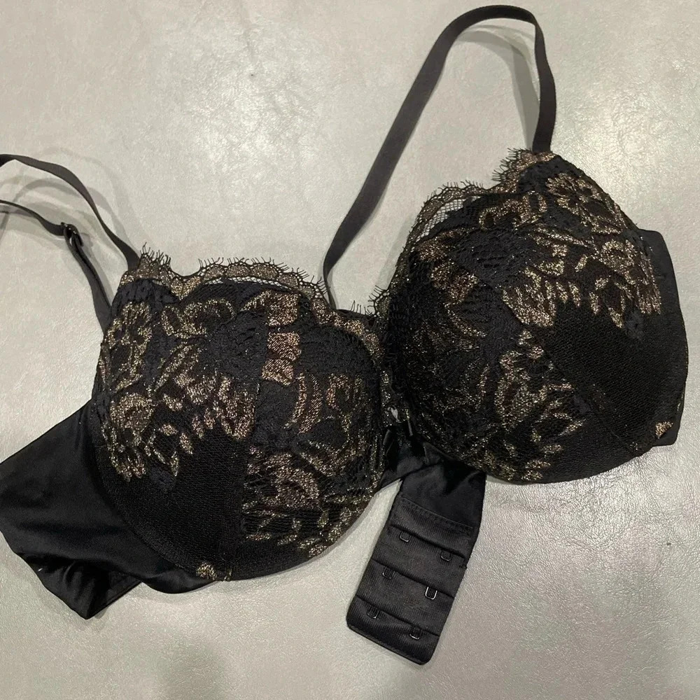 Maidenform Love The Lift Lace Cup Demi Plunge Underwire Push Up Bra-Dm9900 32c